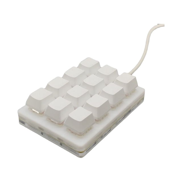 tredstone Keyboard K12 Wire Numpad Multimedia User-Defined Keypad Multifunctional Universal Comfortable Touch Desktop Computer Clear Switch
