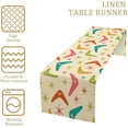 thumbnail image 4 of Mid Century Modern Table Runner, Atomic Vintage Retro Stars Abstract Boomerang Pattern Dinner Runner for Home Kitchen Dining Table Decoration 13"x108", 4 of 6