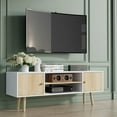 thumbnail image 3 of Cozy Castle Small TV Stand for 50 inch TV, Modern Entertainment Center, TV Media Console Tables for Living Room, Oak, 3 of 7