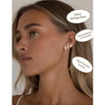 thumbnail image 3 of LUNVKY 3 Pairs 18K White Gold Plated Hoop Earrings for Women with S925 Sterling Silver Post CZ Huggie Hypoallergenic Stud Earring Sets Birthday Christmas Jewelry Gifts Teen Adult Stocking Stuffers, 3 of 6