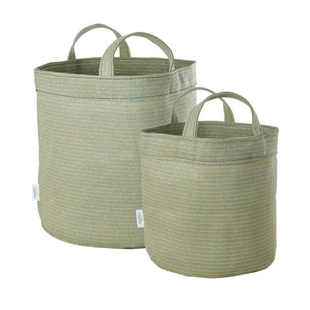UPC: 0799870500771 | Coolaroo Dog Storage Toy Bin with Handles  2 Pack Assorted Medium & Large Sizes  Green