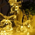 thumbnail image 2 of Butterfly String Lights, 4.5M 20LED Solar Butterfly String Lights Outdoor Garden Solar String Lights Waterproof with 8 Mode, 2 of 8
