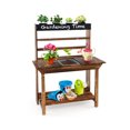 thumbnail image 2 of Barara King Kids Kitchen Playset, Pretend Play Kitchen for Toddlers, Toy Kitchen Set, Wooden Potting Bench Table Outdoor Mud Kitchen with Solid Fir Wood Frame-Natural, 2 of 3