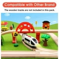 thumbnail image 3 of HYPERLIVING Tren de Madera Motorizado, Tren de Control Remoto con Conexión Magnética, Tren Locomotora Que Funciona con Baterías para Niños Pequeños, Compatible con Thomas, Brio, Chuggington, 3 of 7