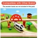 thumbnail image 3 of HYPERLIVING Tren de Madera Motorizado, Tren de Control Remoto con Conexión Magnética, Tren Locomotora Que Funciona con Baterías para Niños Pequeños, Compatible con Thomas, Brio, Chuggington, 3 of 7