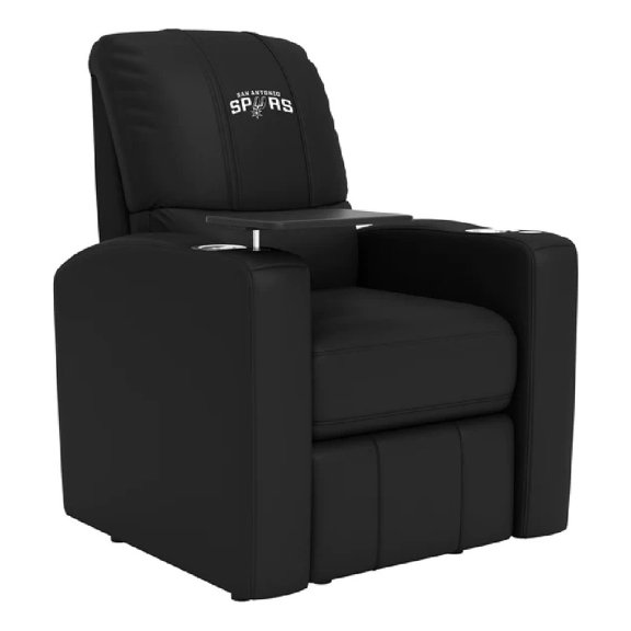 DreamSeat Stealth Power Plus Recliner with San Antonio Spurs Logo in Black