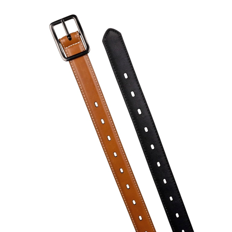 Wonder Nation Boys Flip Reversible Belt, Tan/Black photo 2