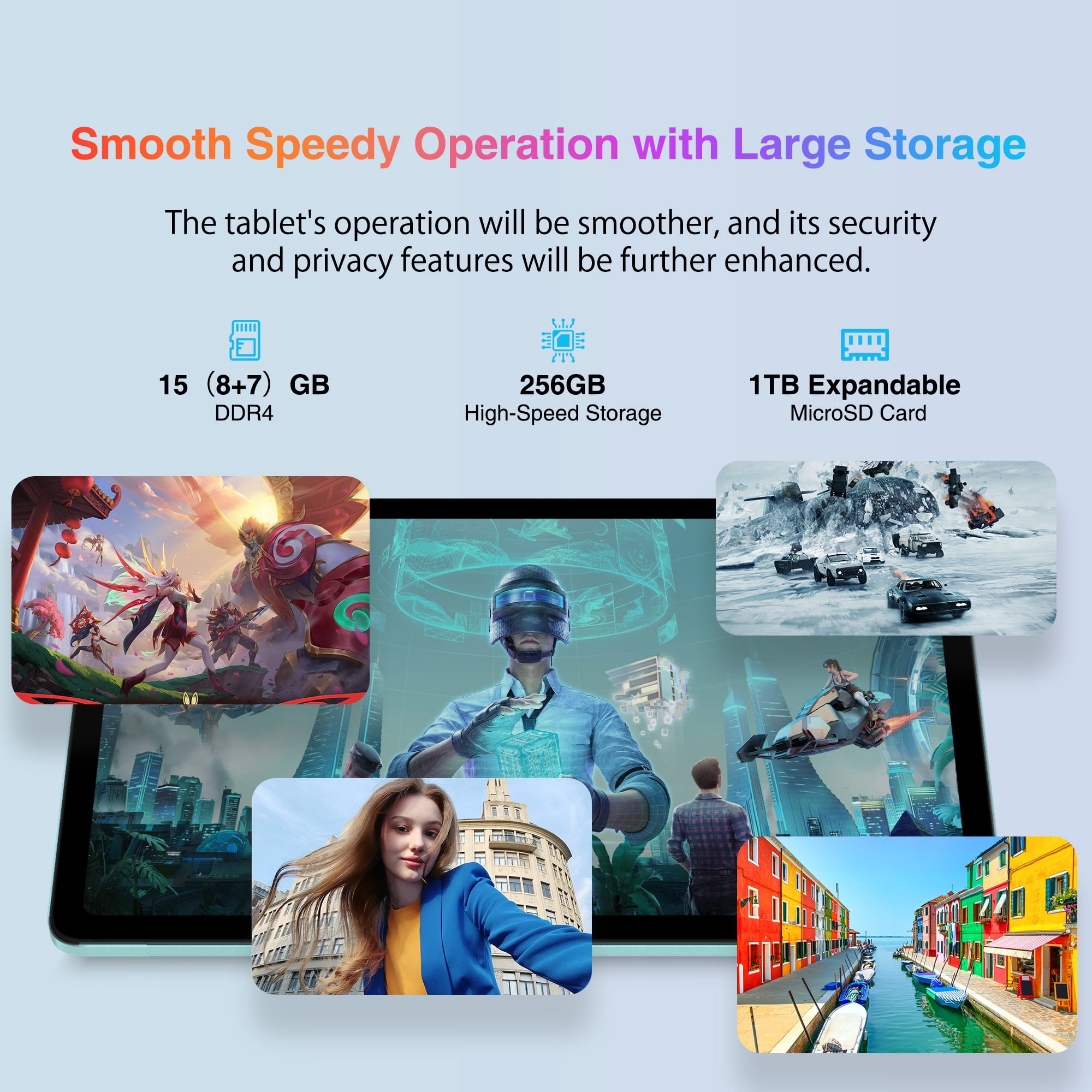 DOOGEE T20 Tablet 10.4 inch, 15GB (8+7GB) RAM+256GB ROM/1TB, 2000×1200 FHD+ 2K Display, Octa-Core, 8300mAh, Android 12 4G LTE Dual SIM Tablets, TÜV Certified, Widevine L1, 16MP+8MP, WiFi,Type C