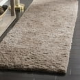 thumbnail image 3 of SAFAVIEH Sybella Solid Plush Polyester Sheep Shag Area Rug, Silver, 4' x 6', 3 of 9
