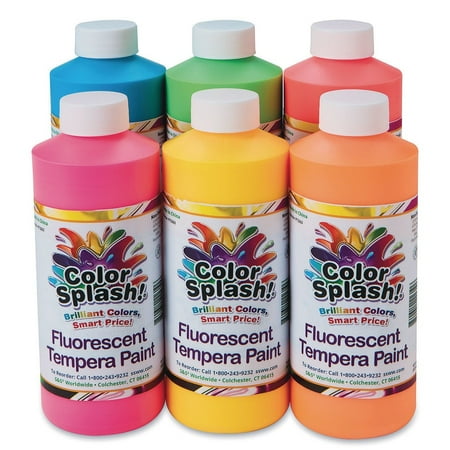 UPC: 0840614116106 | Color Splash!® Neon Liquid Tempera Paint Assortment  16 oz. (Set of 6)