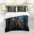 thumbnail image 5 of Tron Ares Themed Bed Sheet Set Three Piece Set 53x79 In ches Comfortable And Skin Friendly Unique Design Creating A Star Studded Night Home Decor Gifts For Family Friends fans, 5 of 6