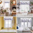 thumbnail image 5 of Flowers Summer Valance Curtain Watercolor Purple Bird Lavender Butterfly Window Valances Rod Pocket Short Curtains Window Treatments for Kitchen Bedroom Bathroom Laundry 60" x 18", 5 of 9