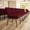 Burgundy Fabric/Gold Vein Frame, variant on BizChair 4 Pack 21''W Church Chair in Dark Gray Fabric - Silver Vein Frame