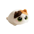 thumbnail image 2 of Cute Round Cat Plush Toy Soft Fluffy Kitten Stuffed Animal with Big Eyes for Stress Relief and gifts, 2 of 7
