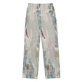 thumbnail image 2 of Kids' Pajama Pants Soft Relaxed Fit Sleep Pants Lounge Pants with Pockets Hand-drawn Deer and Cardinals Large, 2 of 9