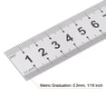 thumbnail image 4 of Uxcell 2pack Stainless Steel Ruler, 8" Metal Rulers 1" Wide Inch and Metric Graduation, 4 of 7