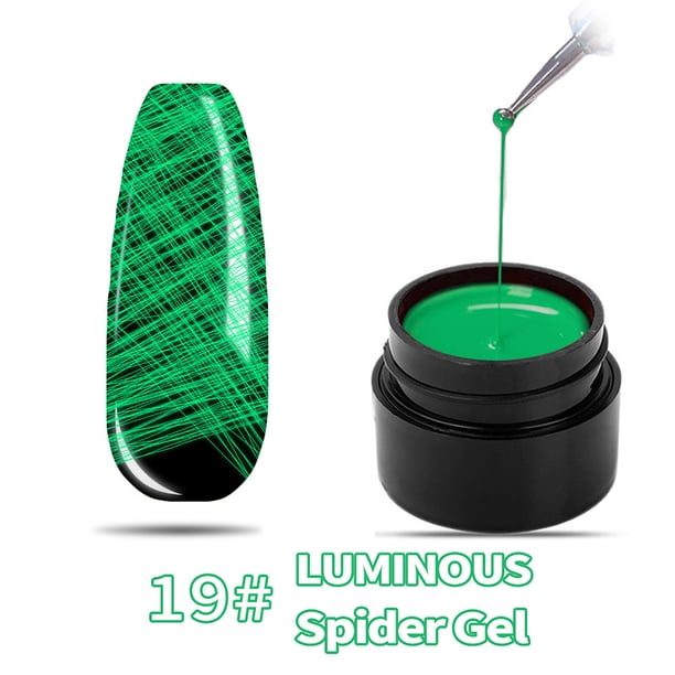 Pegamento luminoso para uñas con pincel, fototerapia, para decoración de uñas, elástico luminoso, 8 ml