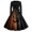 Black #012, variant on Women's Halloween Dress Ghost 1950s Long Sleeve Casual Dresses Witch Hat Cocktail Crew Neck Classic Tea Length Dress with Belt M