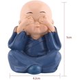 thumbnail image 3 of Pequeño Buda Coche Estatuilla Budista 4 Monjes Budistas Estatua De Buda De Resina Decoración De Monje Budista Hogar, 3 of 5