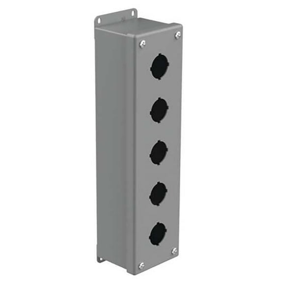 Nvent Hoffman Pushbutton Enclosure,12.50 in H,5 Holes E5PB