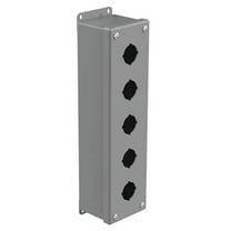 Nvent Hoffman Pushbutton Enclosure,12.50 in H,5 Holes E5PB