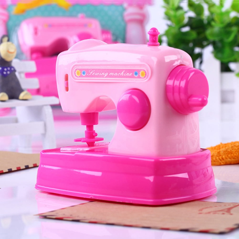 Kids Girl Simulation Children Sewing Machine Small Appliances Toy Sets  Pretend Toy Color:Pink