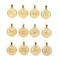 thumbnail image 2 of Jewelry Making Charm, Stainless Steel 12PCS Zodiac Zodiac Sign Pendant Golden Plating For Necklaces Bracelets For Women Men ANGGREK Otros, 2 of 8