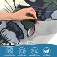thumbnail image 5 of Yayeee Kitchen Curtains Tier Set of 2 Light Filtering 57"x24" Over Sink Window Panels, Dark Floral, 5 of 7