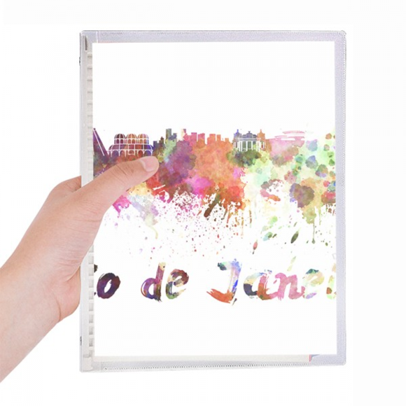 Rio De Janerio Brazil City Watercolor Notebook Loose Diary Refillable Journal Stationery