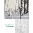 thumbnail image 3 of Forest Bear Tie Up Curtains for Windows 45 Inch Length Balloon Curtains Kitchen Adjustable Balloon Window Shade Black Grey Country Farmhouse Nature Tree Tie Up Valance Bathroom Curtain Window 52"x45", 3 of 6