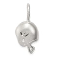 thumbnail image 1 of FB Jewels Sterling Silver Satin Diamond Cut Football Helmet Charm, 1 of 4