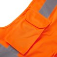 thumbnail image 3 of 3C Products ANSI/ISEA 107-2015 Class 2 Safety Orange Cool Mesh Safety Vest w/ Zipper Closure and 4 Outside Pockets / Solid Front & Mesh Back- SV2200-3XL, 3 of 8