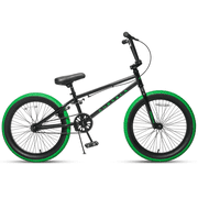 cubsala 20 in Freestyle BMX Kids Bike for Age 6-14 Years Old Boys Girls , Black & Green