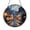 Acrylic 3.5 Inch, variant on Autumn Village Scene Stained Glass Suncatcher Window Hanging, Cobblestone Street with Lanterns Round Glass Art Panel, Cozy Town Window Decor, Decorative Hanging Ornament for Living Room