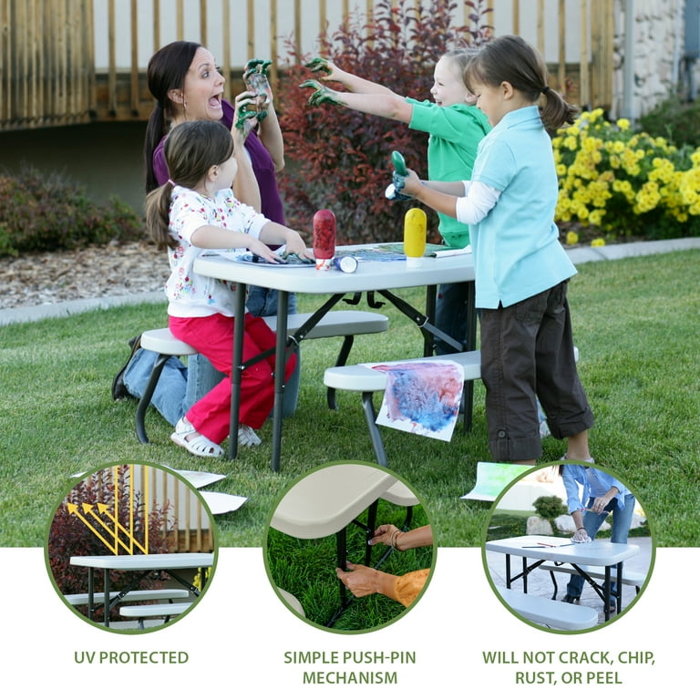 Lifetime Kid's Picnic Table, Almond (280094) - Walmart.com