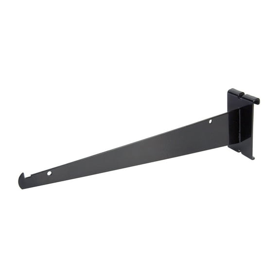 Econoco Shelf Support Bracket for grid panels, 12", Black - Pack of 48
