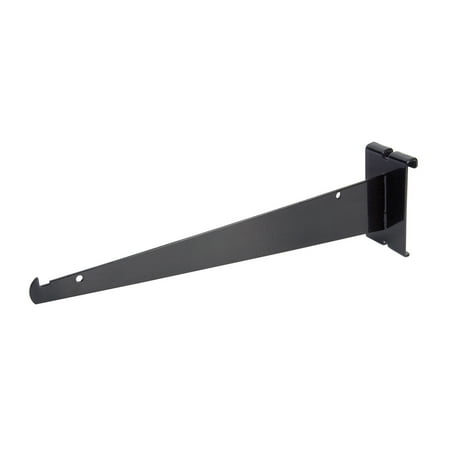 Econoco Shelf Support Bracket for grid panels, 12", Black - Pack of 48