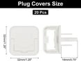 thumbnail image 2 of 20 Pack Outlet Covers Proofing, Plug Covers Easy Installation Electric Plug Protectors Safety Socket Cover Plugs White, 2 of 6