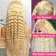 thumbnail image 2 of 40 inch 613 Deep Wave Wig Human Hair 13x6 Blonde Lace Front Wigs Human Hair Pre Plucked with Baby Hair 180% Density 613 HD Lace Frontal Wig for Women, 2 of 8