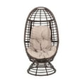 thumbnail image 2 of LiviNest Outdoor Egg Chair with Cushion: Bohemian Rattan Swivel Chair for Patio & Garden - Hanging Basket Style with Water Resistant Cushions & Iron Frame for Balcony Relaxation, 2 of 6