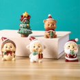 thumbnail image 4 of Adorno navideño Farfi, estatuas en miniatura de Navidad de dibujos animados adorables de resina impermeables llamativas para el hogar, 4 of 5