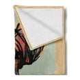 thumbnail image 2 of African Soft Flannel Fleece Throw Blanket, Watercolor Profile Portrait of Native Woman Hairdo and Earrings, Cozy Plush for Indoor and Outdoor Use, 60" x 80", Multicolor, by Ambesonne, 2 of 5