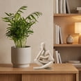 thumbnail image 2 of Abstract Reading ThinkerStatue – Modern Art Figurine for Home & Office Decoration, Beige, 2 of 6