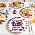 thumbnail image 5 of 10Pcs Patriotic American Flag Paper Plates, 7 Inch Disposable Party Dinner Plates, Red White Blue Star Tableware, USA Independence Day Party Supplies for Veterans Day, Election Day, BBQ, Picnic, 5 of 6