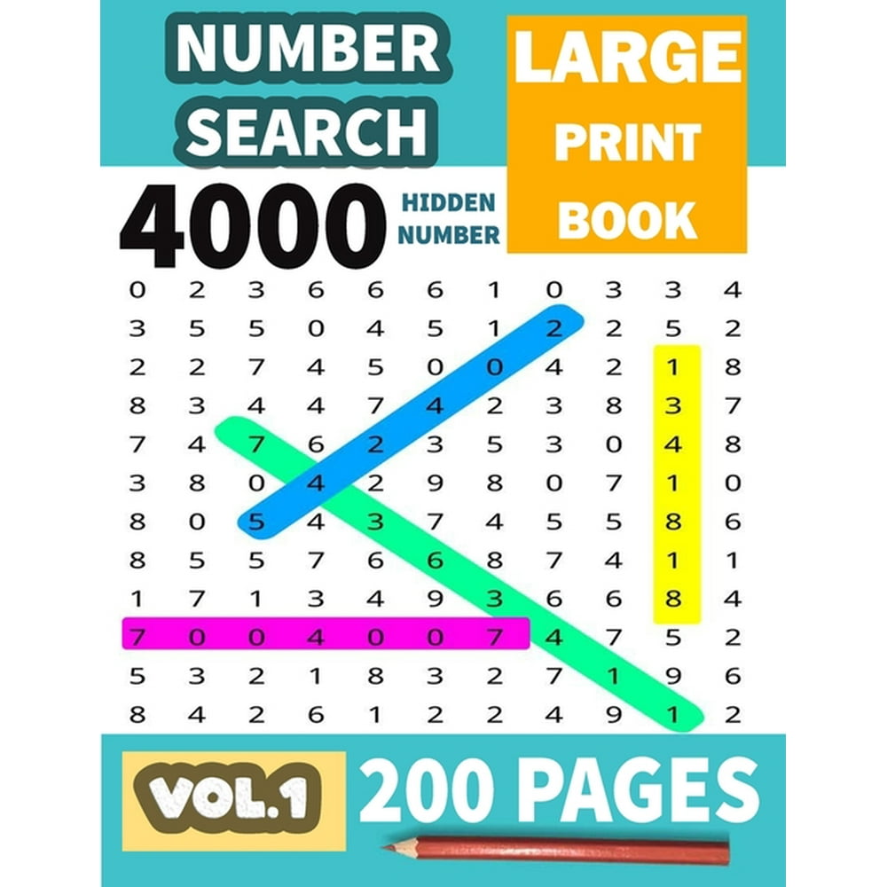 Number Search Book Number Search Volume 1.Big Puzzlebook with Number