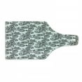 thumbnail image 1 of Ethnic Cutting Board, Paisley Inspired Continuous Pattern of Monochrome Floral Repetitive Design, Decorative Tempered Glass Cutting and Serving Board, in 3 Sizes, by Ambesonne, 1 of 2