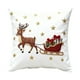 thumbnail image 2 of Funda de almohada con estampado navideño, con muñeco de nieve, Papá Noel, árbol de Navidad y renos., 2 of 6