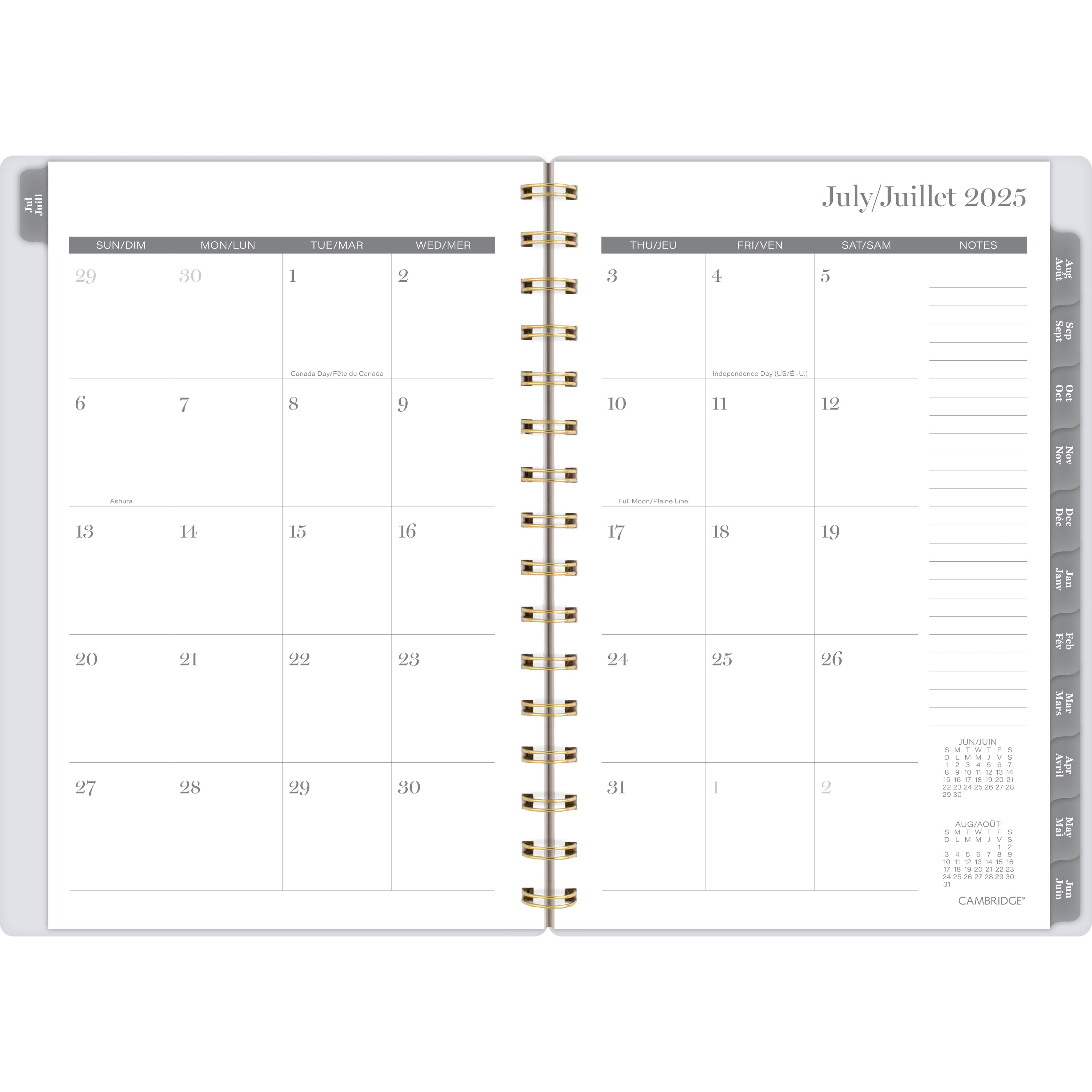 2025-2026 Cambridge® Colourful Floral Small Weekly Academic Year Planner
