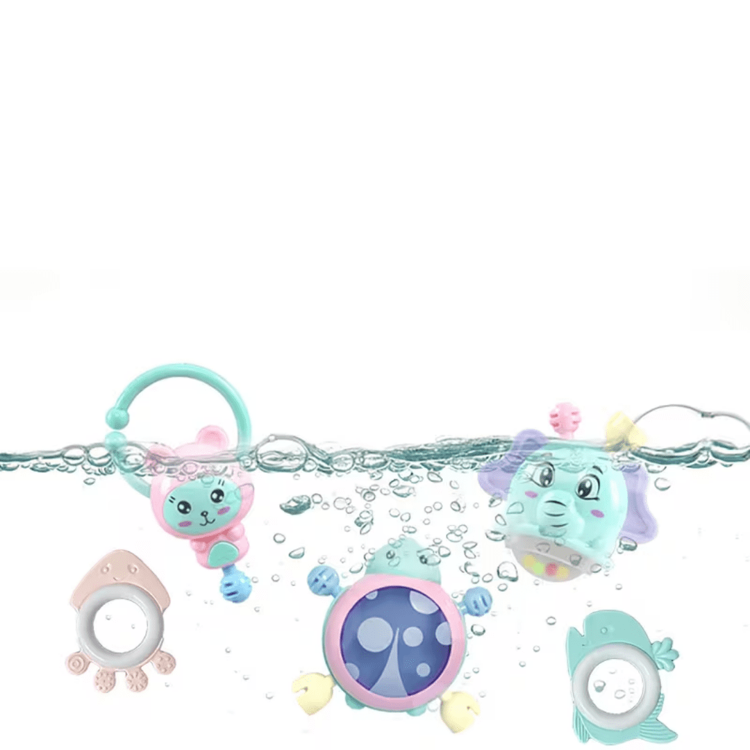Baby Ringing And Gum Set, 0-6 Months Baby Toys, 3-6 Months Teething Toys, Sensory Toys With Soft Touch, Gentle Sound, And Easy Grip, Neutral Newborn Gift