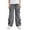 Light Gray, variant on HOWPAY Wide Leg Jeans for Boys Star Embroidery Elastic Waist Loose Denim Pants with Pockets Destroyed Distressed Stretch Baggy Jeans Light Blue